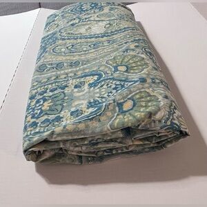 Pottery Barn Rosalie Blue and Green Paisley Full Queen duvet. 100%cotton READ